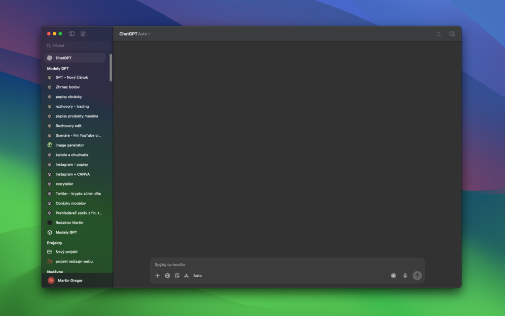 ChatGPT desktop appka