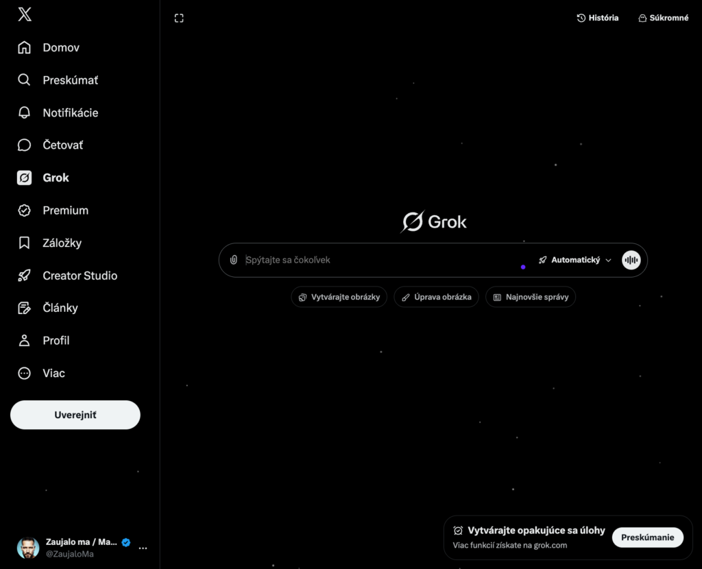 Grok na X