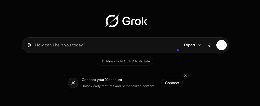 Grok webové rozhranie