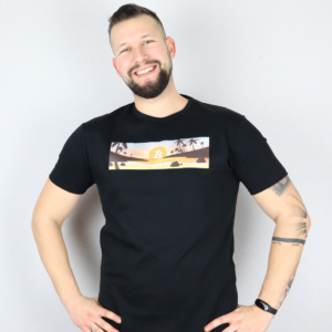 Zaujalo ma Bitcoin Beach Black - Tričko