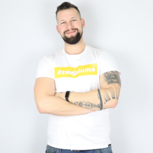 Zaujalo ma Bitcoin Merch White Orange - Tričko